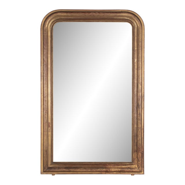Early 20th C. French Louis Philippe Style Gilded Mirror For Sale