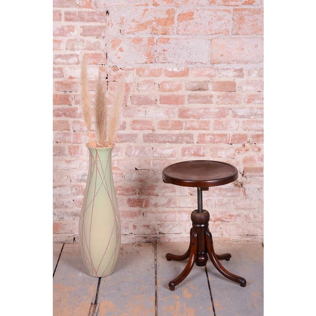 Art Deco Piano Swivel Stool in Beech from Thonet, Czech, 1930s For Sale - Image 9 of 10