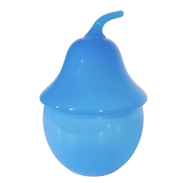 Early 20th Century Vintage French Glass Pear Shaped Jar For Sale - Image 5 of 10