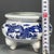 Asian Vintage Blue & White Porcelain Tripod Censer – Dragon Motif, Qianlong Mark For Sale - Image 3 of 9