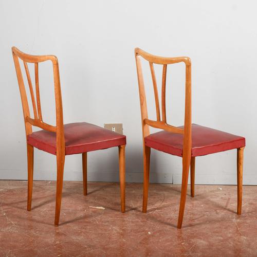 Red Leather Chairs, Set of 2 For Sale - Image 5 of 9