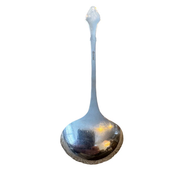Antique Sterling Silver Webster Co. Floral Sauce Ladle. No Monogram. 5.25" high. Excellent estate condition.