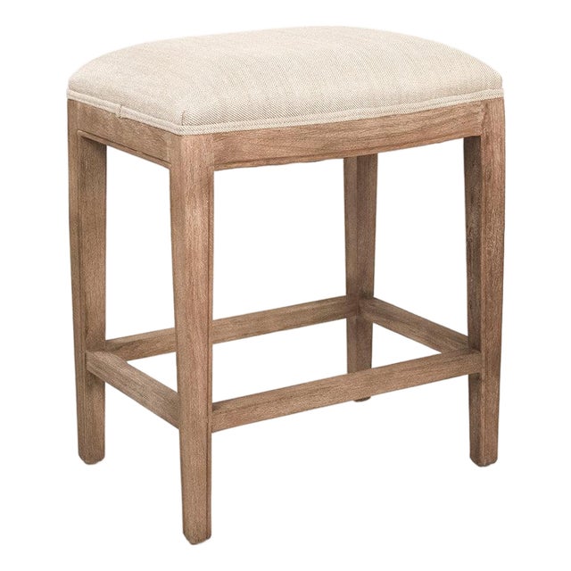 Cora Counter Stool - Natural Linen For Sale