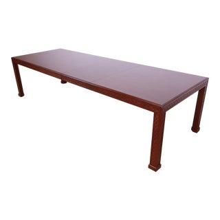 Henredon Georgian Carved Mahogany Extension Dining Table For Sale