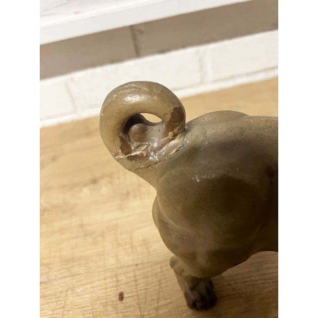 Ceramic Late 19th Century Victorian Terracotta Model of Standing Pug Dog For Sale - Image 7 of 8