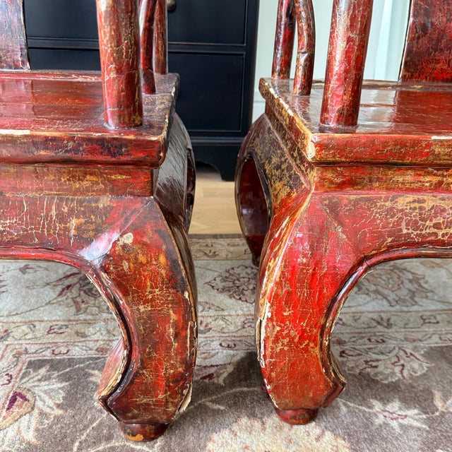 Pair of 19th Century Horseshoe Chairs For Sale - Image 10 of 11