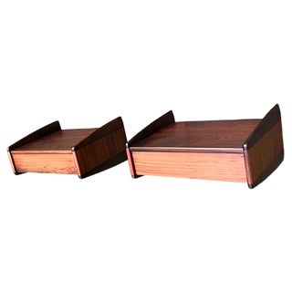 Danish Rosewood Floating Nightstands by Melvin Mikkelsen for Melvin Mikkelsen, 1960s, Set of 2 For Sale