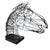 Late 20th Century Large Modernist Welded Steel Wire Horse Head Sculpture on Metal Base For Sale - Image 9 of 10