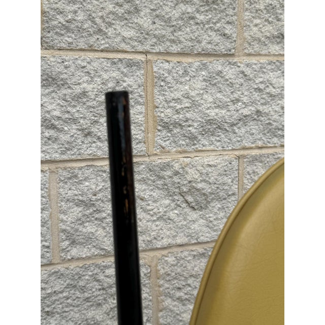 Pair of 1970s Italian Modern High-Back Sculptural Chairs in Yellow Leather For Sale - Image 10 of 10