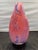 Glass Asylum Beautiful Hand Blown Art Glass Vase Pink Blue Swirls Euc Signed For Sale - Image 4 of 10