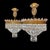 Italian Circular Crystal and Bronze Ceiling Lights, 1960s, Set of 2 For Sale - Image 4 of 13