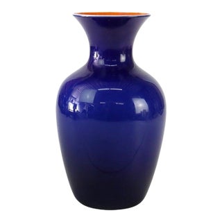 Antique Steuben School Cobalt Blue & Gold Aurene Glass Vase Dated C1910 For Sale
