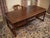 Wood Large Antique Writing Desk in Oak and Leather For Sale - Image 7 of 7