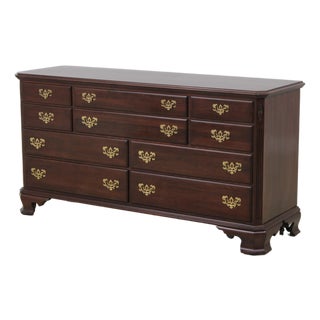 Ethan Allen Cherry Georgian Court 10 Drawer Dresser For Sale