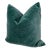 Contemporary Plush Teal Down Filled Mohair Pillow For Sale - Image 3 of 3