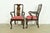 Henredon Chinoiserie Queen Anne Hand Painted Oak and Burl Wood Armchairs, Pair For Sale - Image 10 of 14