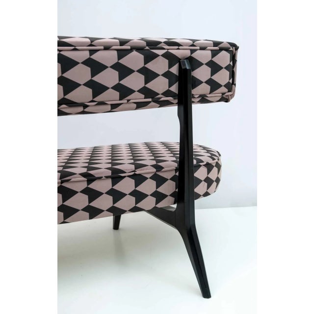 Black Modern Curved Floating Sofa attributed to Vladimir Kagan, 1980s For Sale - Image 8 of 13