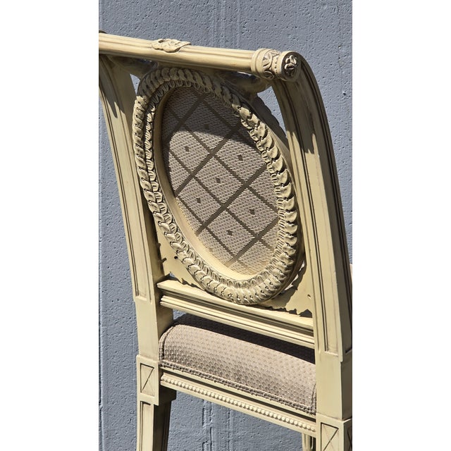 8 Vintage French Louis XV Gustavian White Chippendale Carved Chairs or 6 Chairs For Sale - Image 15 of 16