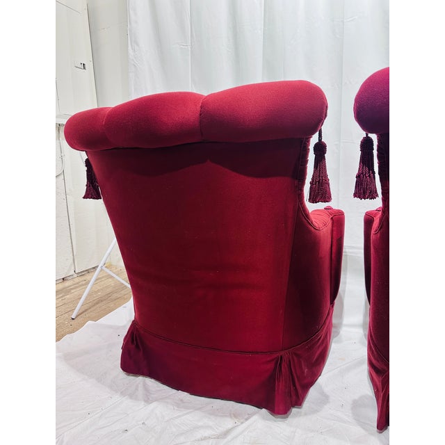 Pair Vintage Shell Back Library Chairs For Sale - Image 9 of 10