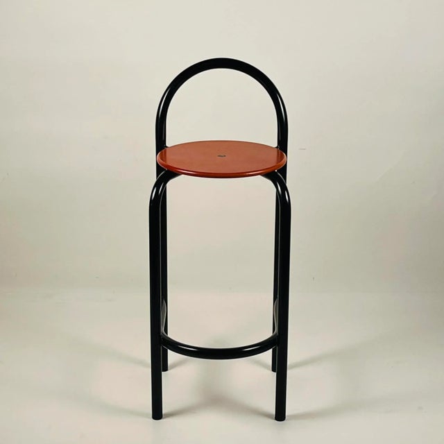 Postmodern Set of 3 Postmodern 1980s Bar Stools For Sale - Image 3 of 8
