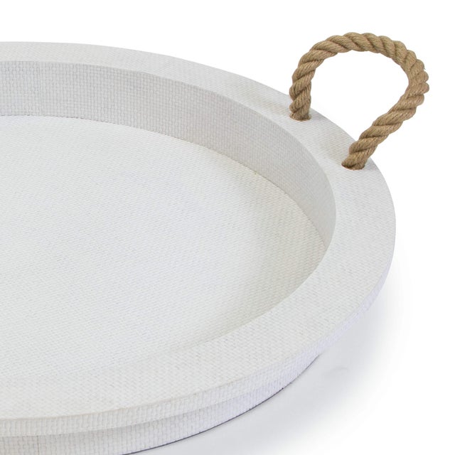Regina Andrew Aegean Serving Tray in White For Sale - Image 4 of 7