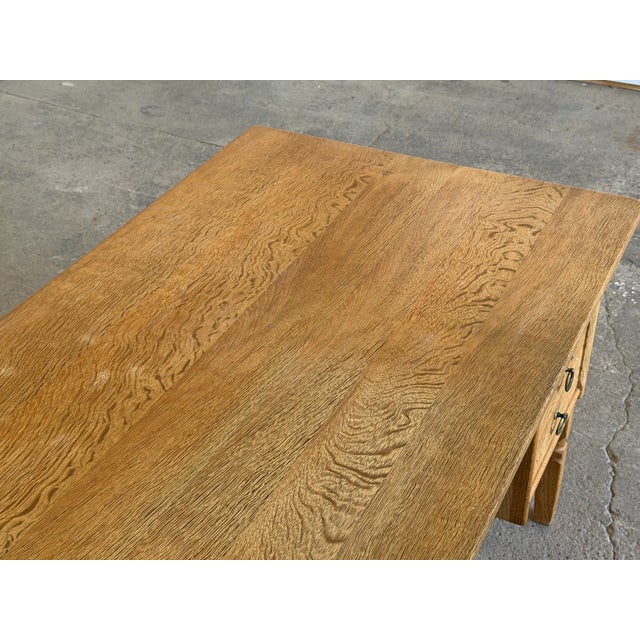 Mid-Century Modern Oak Writing Desk by Henning Kjærnulf, 1960s For Sale - Image 12 of 13