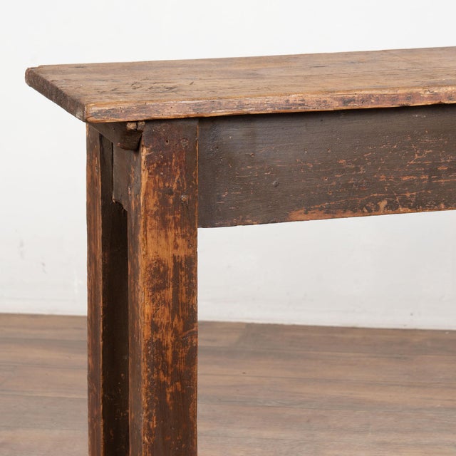 Late 19th Century Rustic Narrow Console Table For Sale - Image 9 of 14