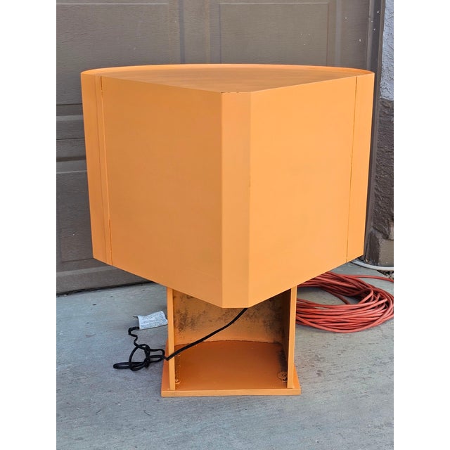 Mid Century Free-Standing Corner Electric Fireplace For Sale - Image 4 of 6