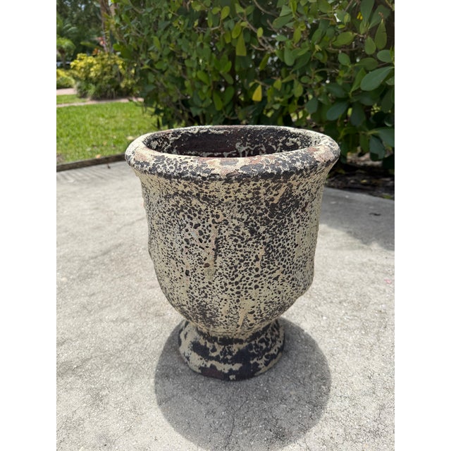 Vintage Volcanic Glaze Terracotta Garden Planter For Sale - Image 4 of 10