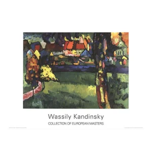 1994 Wassily Kandinsky 'Murnau' Expressionism Green,Multicolor,White,Yellow,Red,Orange,Black Germany Offset Lithograph