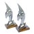 Pair of Mid-Century Chrome Phoenix Head Bookends For Sale