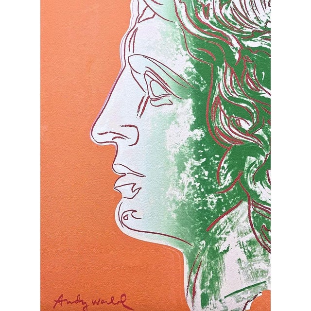 Andy Warhol 1986 Carnegie Museum of Art After Andy Warhol "Alexander the Great Orange" Lithograph For Sale - Image 4 of 7