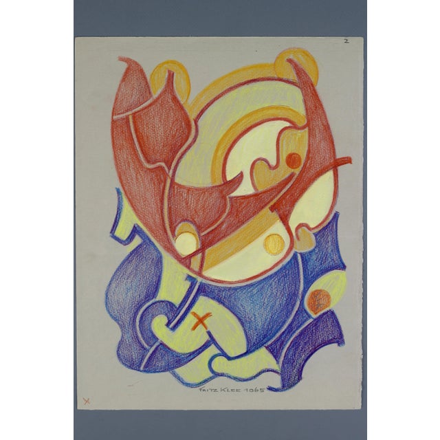 Fritz Klee, Abstract Composition, Germany, 1965, Drawing For Sale - Image 3 of 18