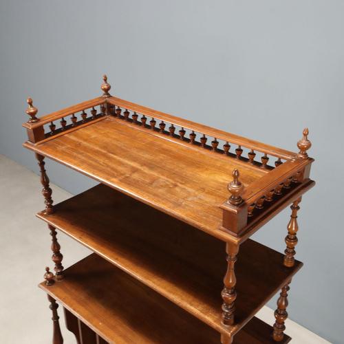 Wood Antique Walnut Shelf with Feet, Italy, Mid-19th Century For Sale - Image 7 of 9