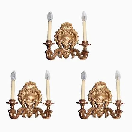 Wood Gilded Wooden Sconce, 1900s For Sale - Image 7 of 8