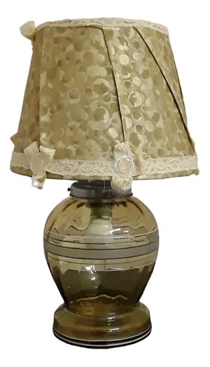 German Art Deco Table Lamp with Glass Base, 1930s