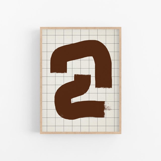 Contemporary Contemporary Abstract Brown Composition Giclee Print For Sale - Image 3 of 5