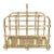 American Aesthetic Brass Wood Caddy For Sale
