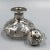 Glass Antique Art Nouveau Glass Bottle with Sterling Silver Overlay, USA, 1900s For Sale - Image 7 of 11