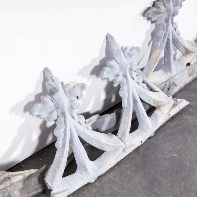 French Decorative Zinc Roof Edging Panels, 1920s, Set of 5 For Sale - Image 4 of 10