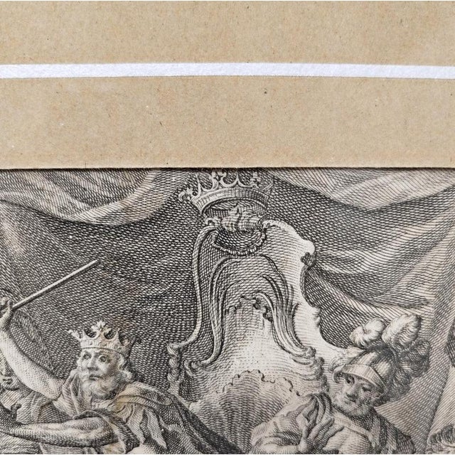 Wood Maarten De Vos and Aegidius Sadeler II, The Story of Saul and David, Burin Engraving on Paper, Framed For Sale - Image 7 of 9