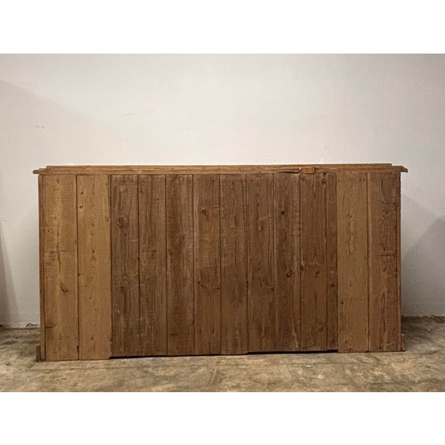 Brown 19th Century English Pine Sideboard Dresser Base For Sale - Image 8 of 10