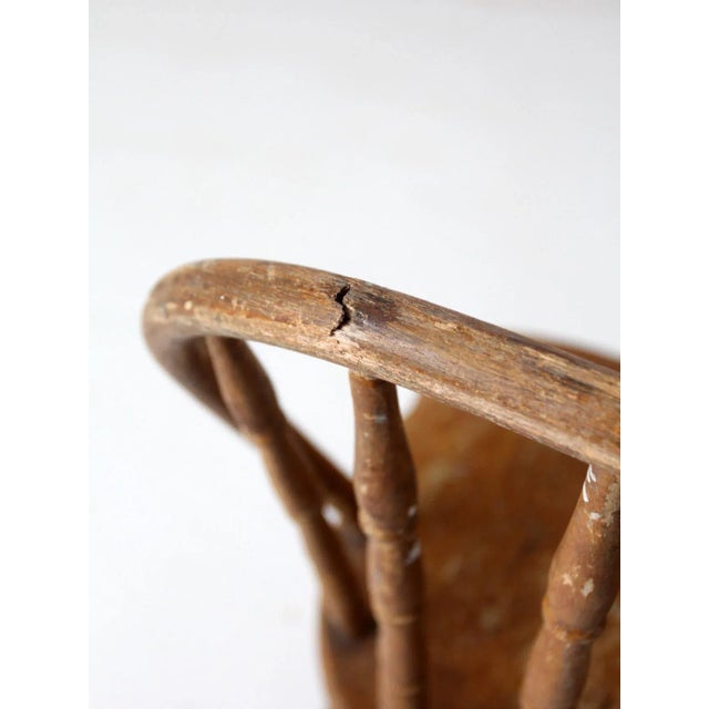 19th Century Antique Farmhouse Windsor Dining Chair For Sale - Image 5 of 9