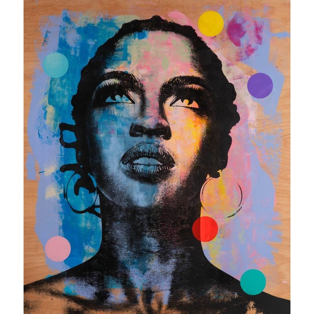 Lauryn Hill Portrait Painting by Dane Shue For Sale