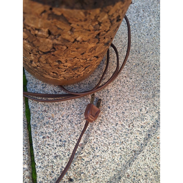 Mid-Century Modern Cork Lamp 1960's 1970's For Sale - Image 12 of 12