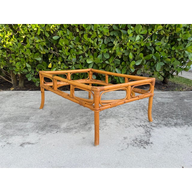 Brown Jordan Vintage Palm Beach Bamboo + Rattan Coffee Table For Sale - Image 4 of 12
