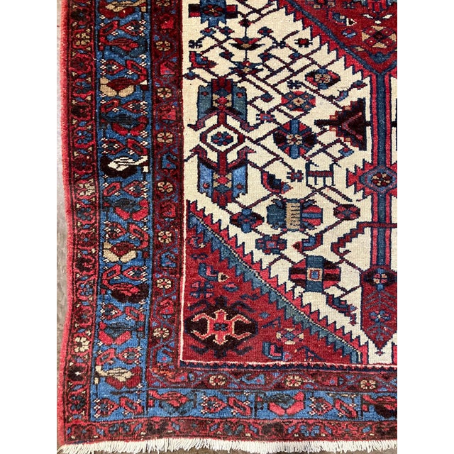 Vintage Persian Zanjan Rug 4'2" X 6'10" For Sale - Image 4 of 6