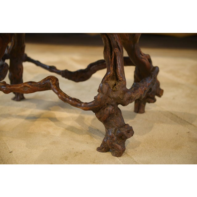 Brutalist Side Table in Elm, 1950s For Sale - Image 4 of 11