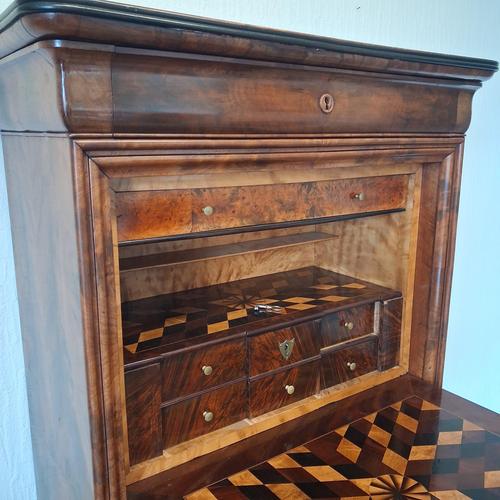Antique French Mahogany Secretaire For Sale - Image 6 of 16