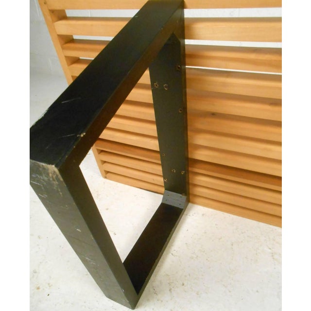 Wood George Nelson Style Slat Bench For Sale - Image 7 of 7